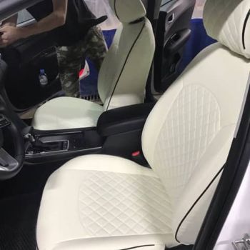 Авточехлы Автопилот белый Ромб